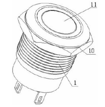 帶多種顏色燈的防水金屬按鈕開關(guān)