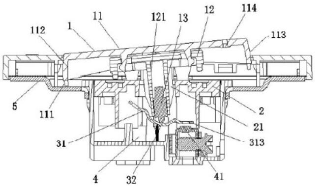 一款具有消音功能的翹板開(kāi)關(guān)